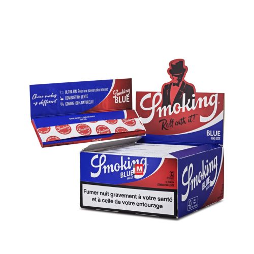 master-351 Smoking Blue King Size Slim Rolling Papers – Pack of 50 Booklets