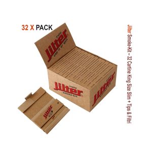 Jilter Smoke Kit King Size Slim with Tips and Filters – Pack of 32 Booklets