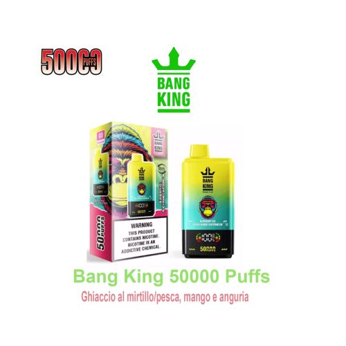 master-362 Bang King 50K 2-in-1 – 50,000 puffs – Blueberry Ice / Peach Mango Watermelon