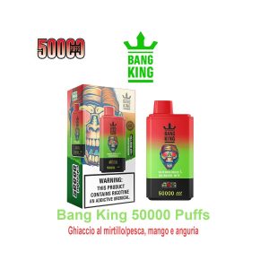 Bang King 50K Dual Flavor – 50,000 puffs – Blueberry Ice / Peach Mango Watermelon
