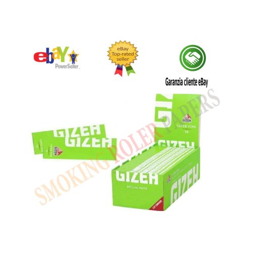master-384 Gizeh Super Fine Green Regular Size Rolling Papers – Pack of 50 Booklets