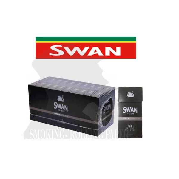 Swan Ultra Slim 5.7 mm Activated Charcoal Filters – 20 Packs of 120 Filters