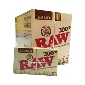 RAW Organic 300's Medium 1¼ Rolling Papers – 40 Booklets of 300 Sheets