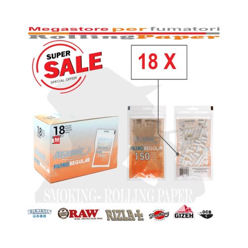 Atomic Regular 8 mm Filters – 150 Filters