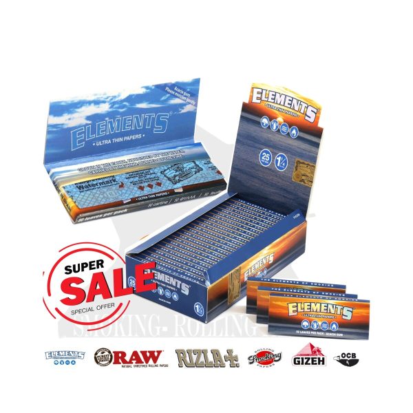 master-59 Elements Blue Medium 1¼ Rolling Papers