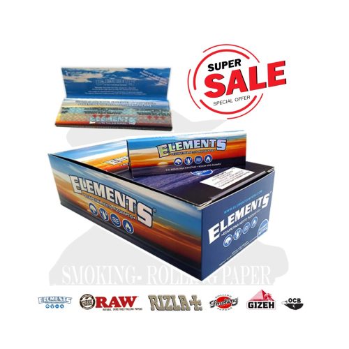 Elements Blue Regular Size Rolling Papers – Pack of 50 Booklets