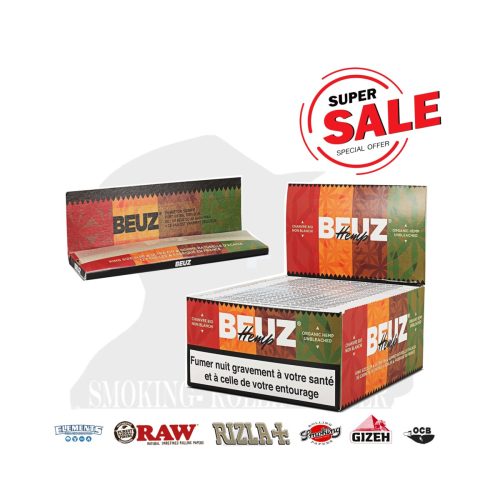 BEUZ White King Size Slim Rolling Papers – Pack of 50 Booklets