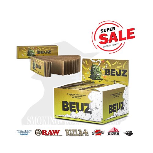 BEUZ High Buddy Brown Regular 60 × 21 mm Cardboard Filter Tips – 50 Booklets