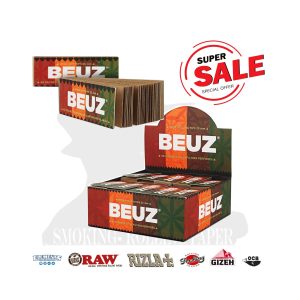 BEUZ Brown Hemp King Size 60 × 25 mm Cardboard Filter Tips – 40 Booklets