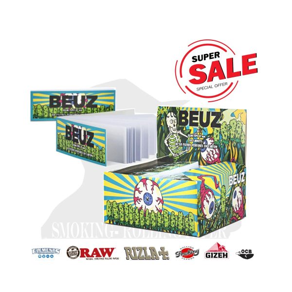 master-83 BEUZ Slim Bleached Cardboard Filter Tips – 50 Booklets