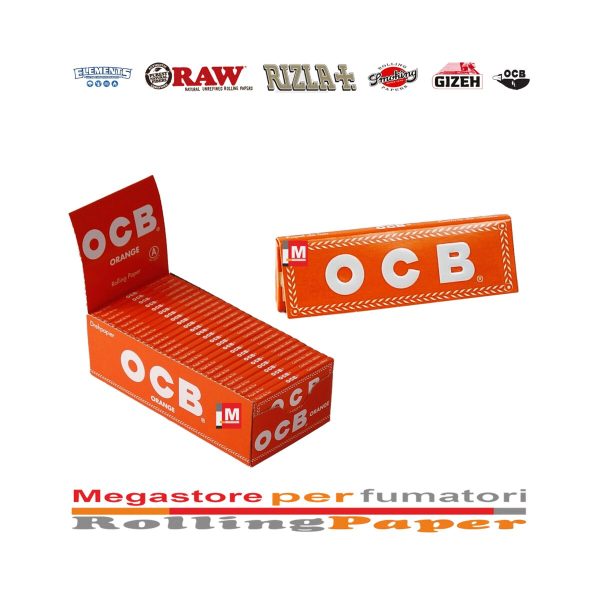OCB Orange Regular Size Rolling Papers – Pack of 50 Booklets