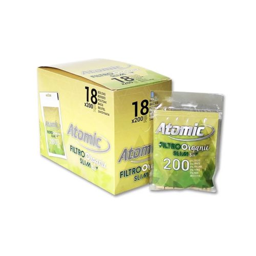 Atomic Organic Slim 6 mm Biodegradable Filters – 200 Filters