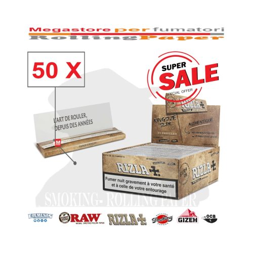 master-94 Rizla Authentique King Size Rolling Papers – Pack of 50 Booklets
