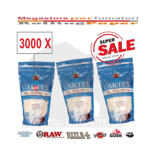 Cartel Slim 6 mm Filters – 3,000 Filters
